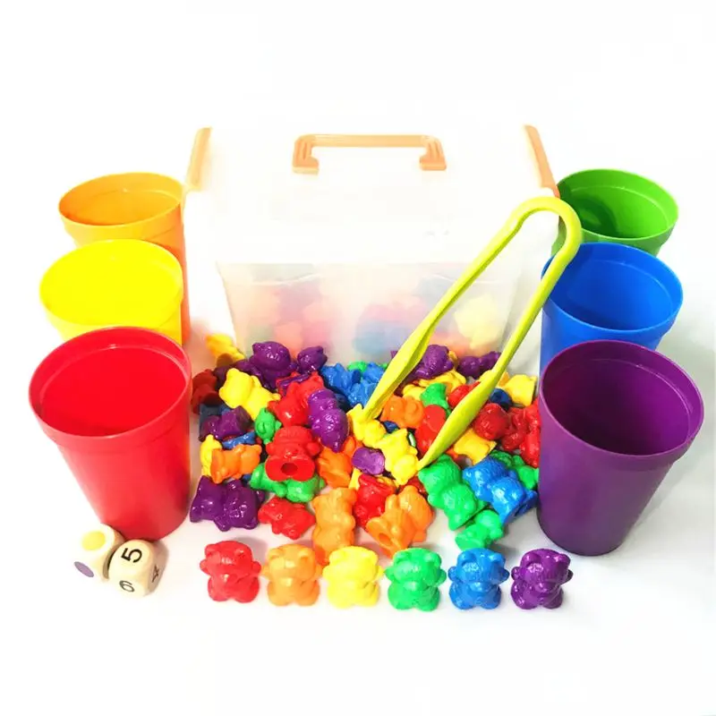 

Perfect Counting Bears With Stacking Cups Set - Montessori Rainbow Matching Game, Educational Color Sorting Toys For Toddlers