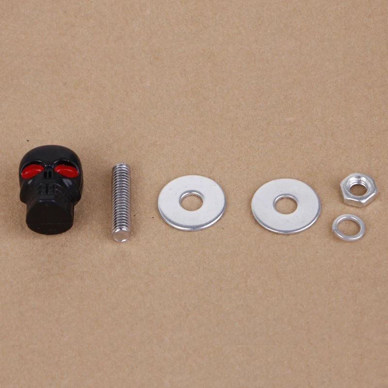 2021 New 4Pcs Motorcycle Chrome Skull License Plate Frame Bolts Screws Fastener | Автомобили и мотоциклы