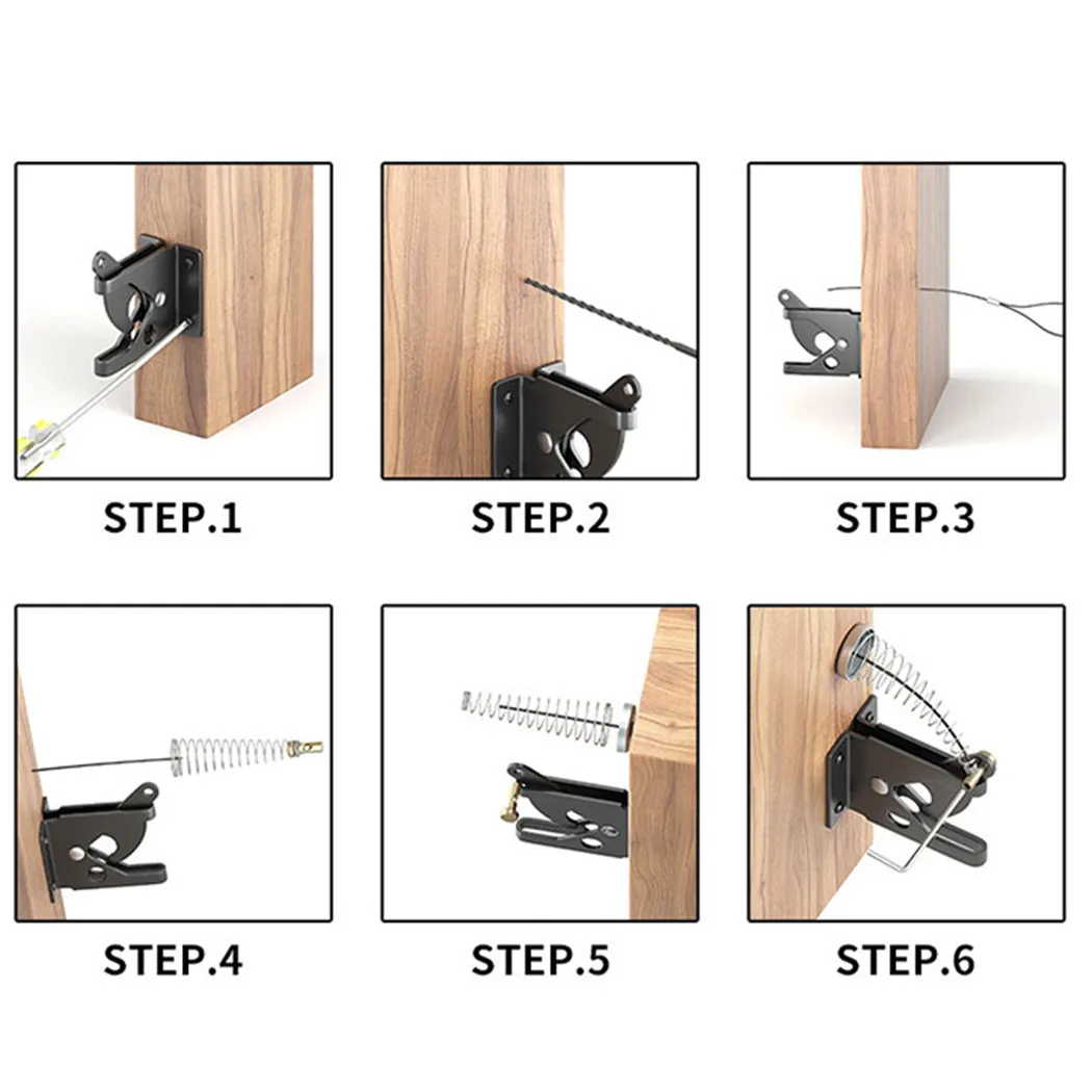 Сверхмощная Автоматическая защелка для ворот забор дверная пряжки с веревкой