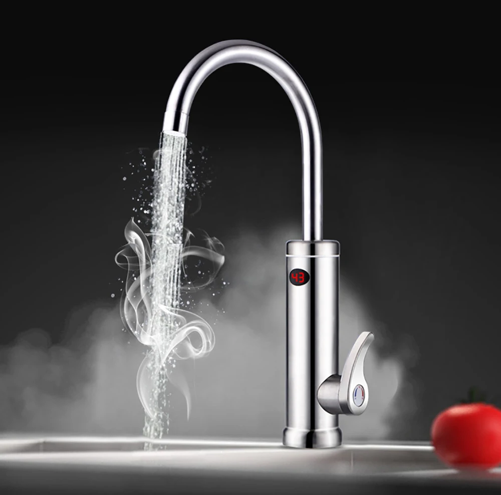 СВЕТОДИОДНЫЙ Электрический кран из нержавеющей стали 3000 Вт с цифровым дисплеем