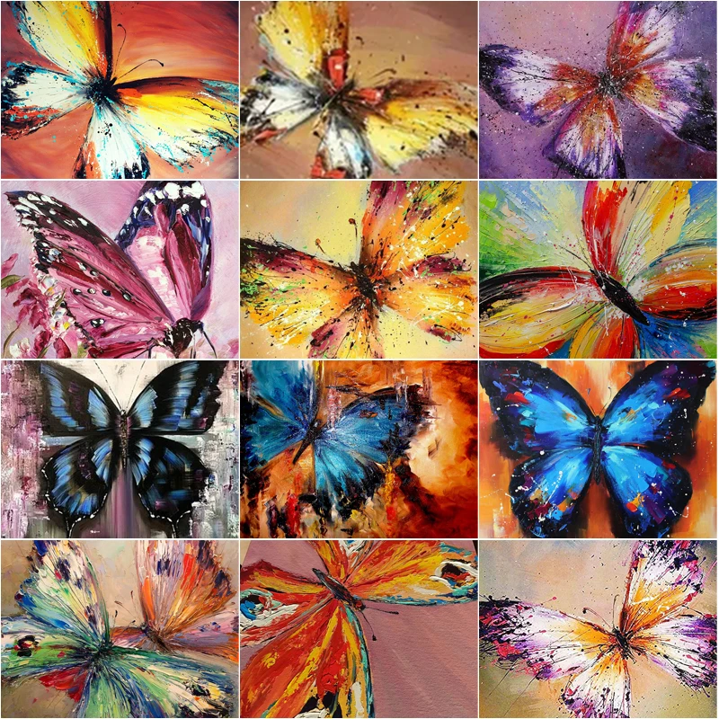 

Butterfly Diamond Painting Full Square/round Drill 5D DIY Animal Embroidery Cross Stitch Pictures Rhinestones Home Decor Gift