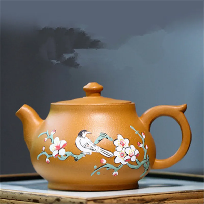 

Глина ручной работы Yixing руда с золотым сечением, глина Xishangmeishao, Фиолетовый Глиняный чайник, чайный горшок, подарок, чайный набор Kungfu Zisha, чайн...