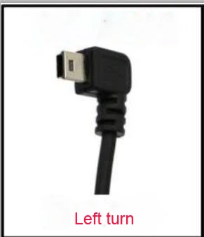 Left turn CHIZIYO 3,5 M мини-usb кабель для автомобиля Зарядное устройство DC преобразователя постоянного тока, 12 В, 24 В до 5 В, 2A для тахограф навигации низкая Напряжение защиты - Название цвета: Left turn