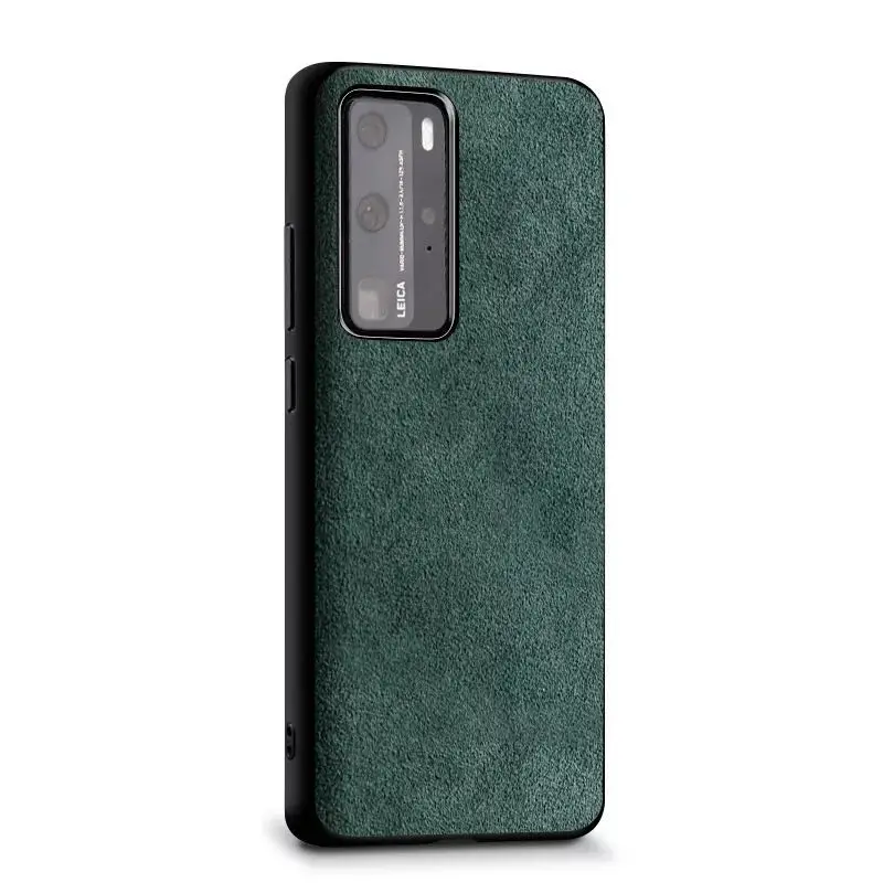 fashion case for huawei p50 p40 p30 lite p20 pro mate 30 20 pro honor 30 v30 luxury alcantara artificial leather phone cover free global shipping