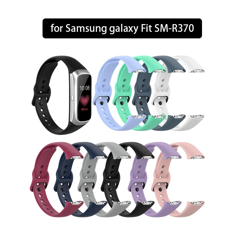 

New Silicone Band For Samsung Galaxy Fit SM-R370 Sport Watchband Strap Bracelet Steel Shrapnel For Samsung Galaxy Fit SM-R370