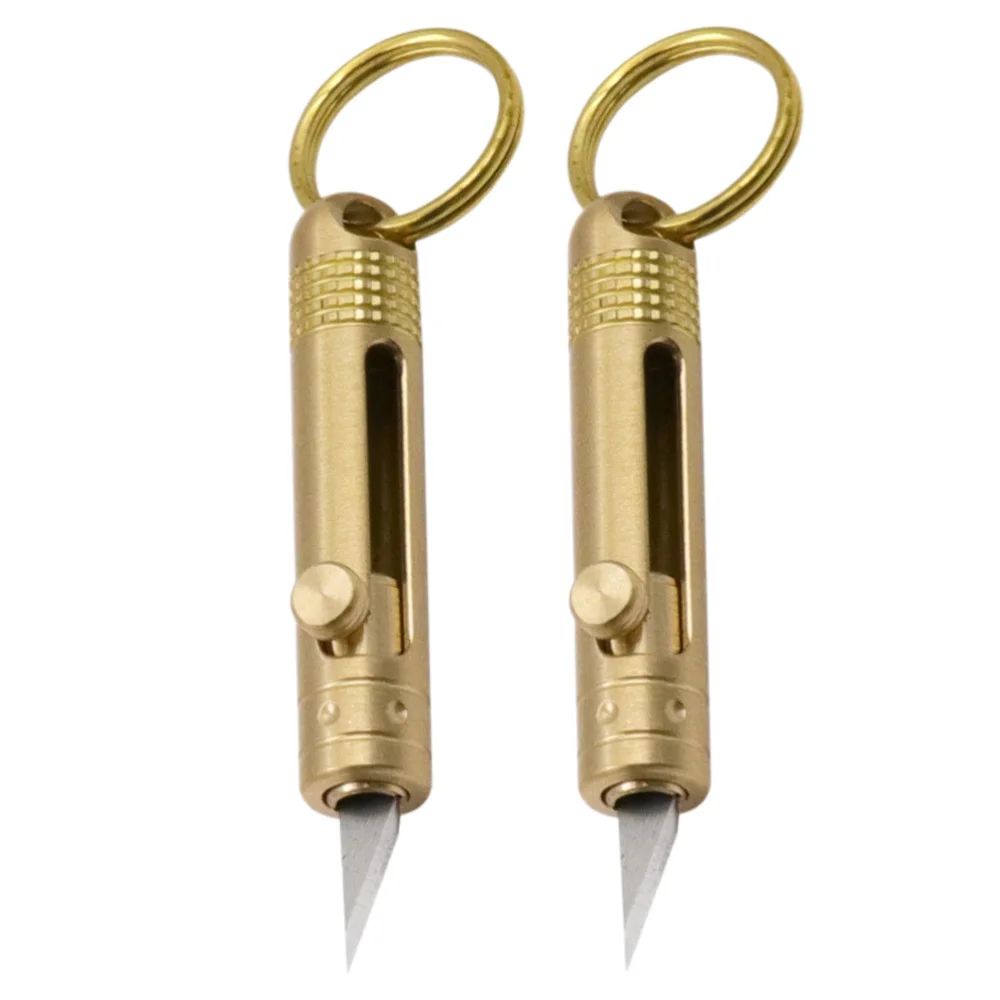 

2pcs Mini Keychain Utility Cutter Portable Mini Cutter Sharp Cutter Blades