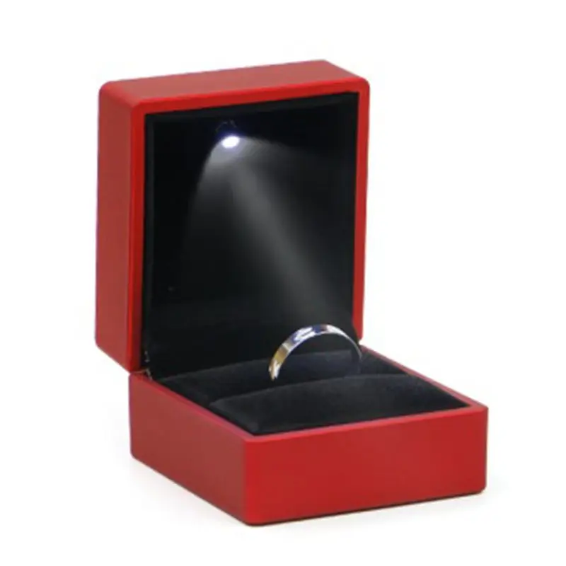Bracelet Box Square Wedding Pendant Ring Case with LED Light Jewelry Gift | Украшения и аксессуары