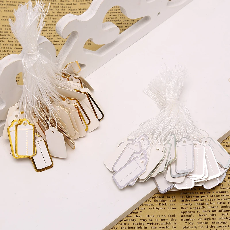 Пустой x 200 шт. цена бирка Бумага этикетка ценник Дисплей лейблы ярлыки для