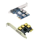 PCI-E-PCI-E адаптер 1 поворот 4 PCI-Express слот 1x до 16x USB 3,0 карта расширения для майнинга PCIe преобразователь для майнинга BTC