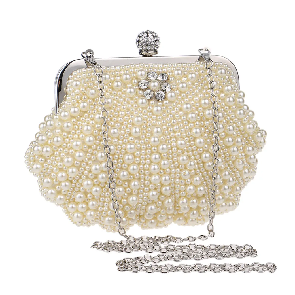 Известный бренд Женская модная жемчужная вечерняя сумочка клатч для вечеринок