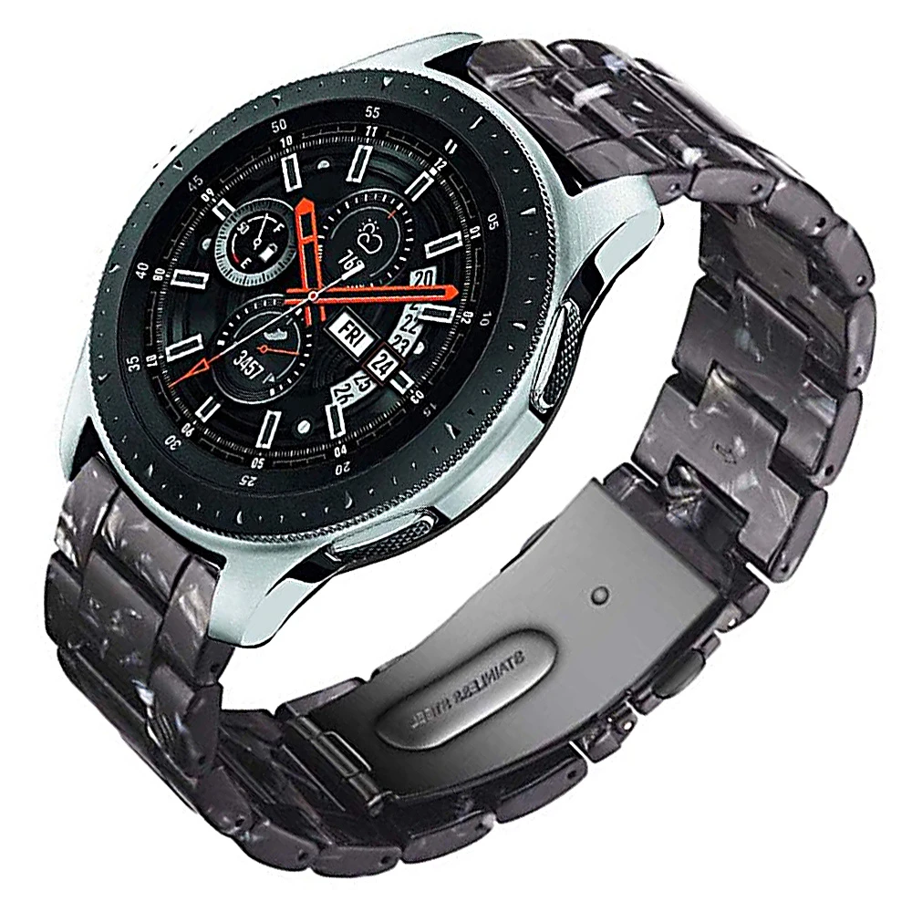 Buy Pulsera de resina de 22mm para Samsung Galaxy Watch, banda de enlace para reloj de 46mm Active Gear S3 Classic Amazfit 2S HUAWEI watch GT