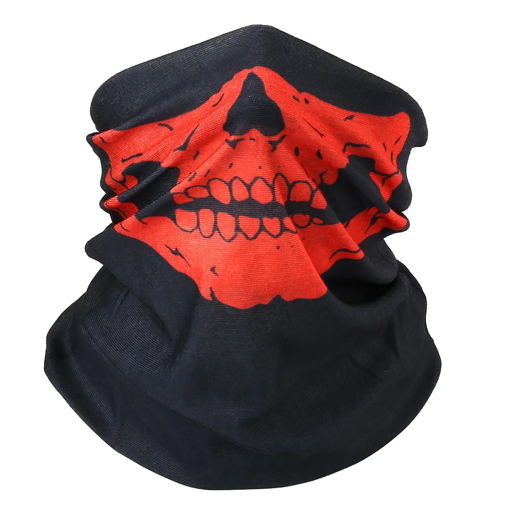 Skull03 3D Skull Ghost Balaclava Neck Gaiter Motorcycle Bandana Head Shield Skeleton Moto Biker Tube Scarf Headband Half Face Mask Men - Цвет: Skull03