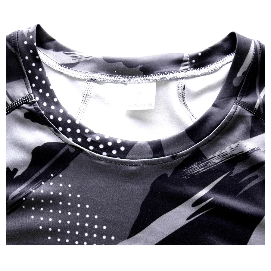 

Fitness Gym Shirt Men Running Short Sleeve T Shirts Compression Clothing Size 4XL