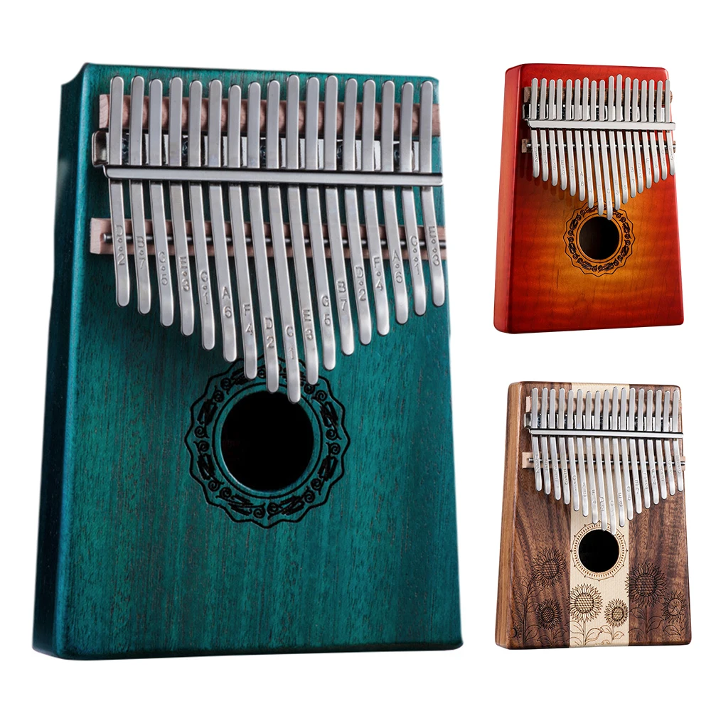 

Kalimba 17 Key Acacia Walnut Keyboard Thumb Piano Portable Mahogany Accordion Musical Instruments With Tuning Hammer Beginner