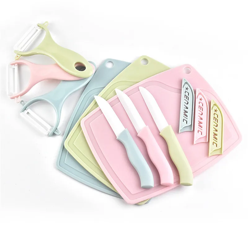 3 шт. Керамика очистки фруктов и овощей разделочная доска нож для резки удобный практичный набор кухонной