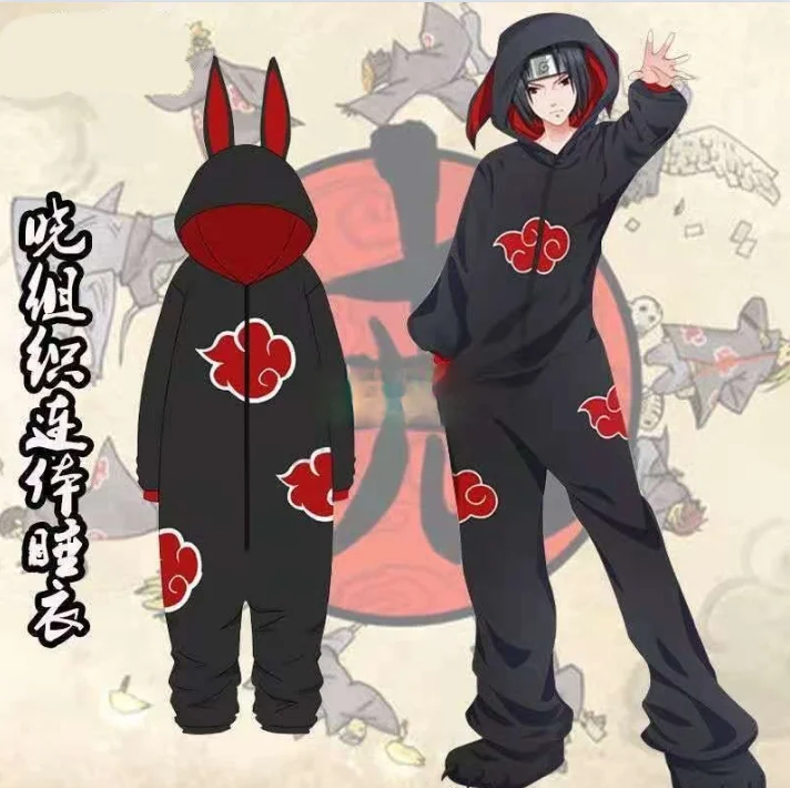 

Anime Akatsuki Pajamas Jumpsuits Summer Winter Flannel Plush Adult Cosplay Costume