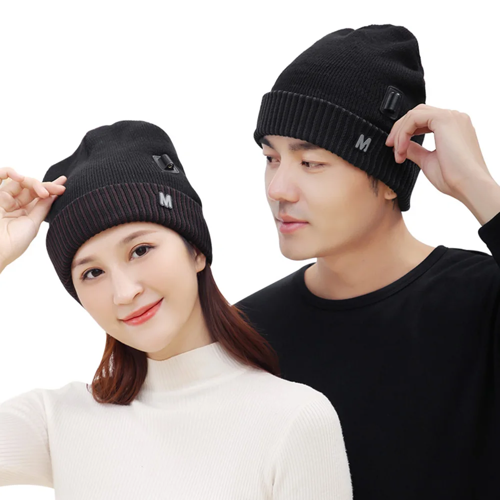 

Heated Hat Winter Beanie Skull Cap Warm Hat for Men and Women Rechargeable Washable with 3 Heat