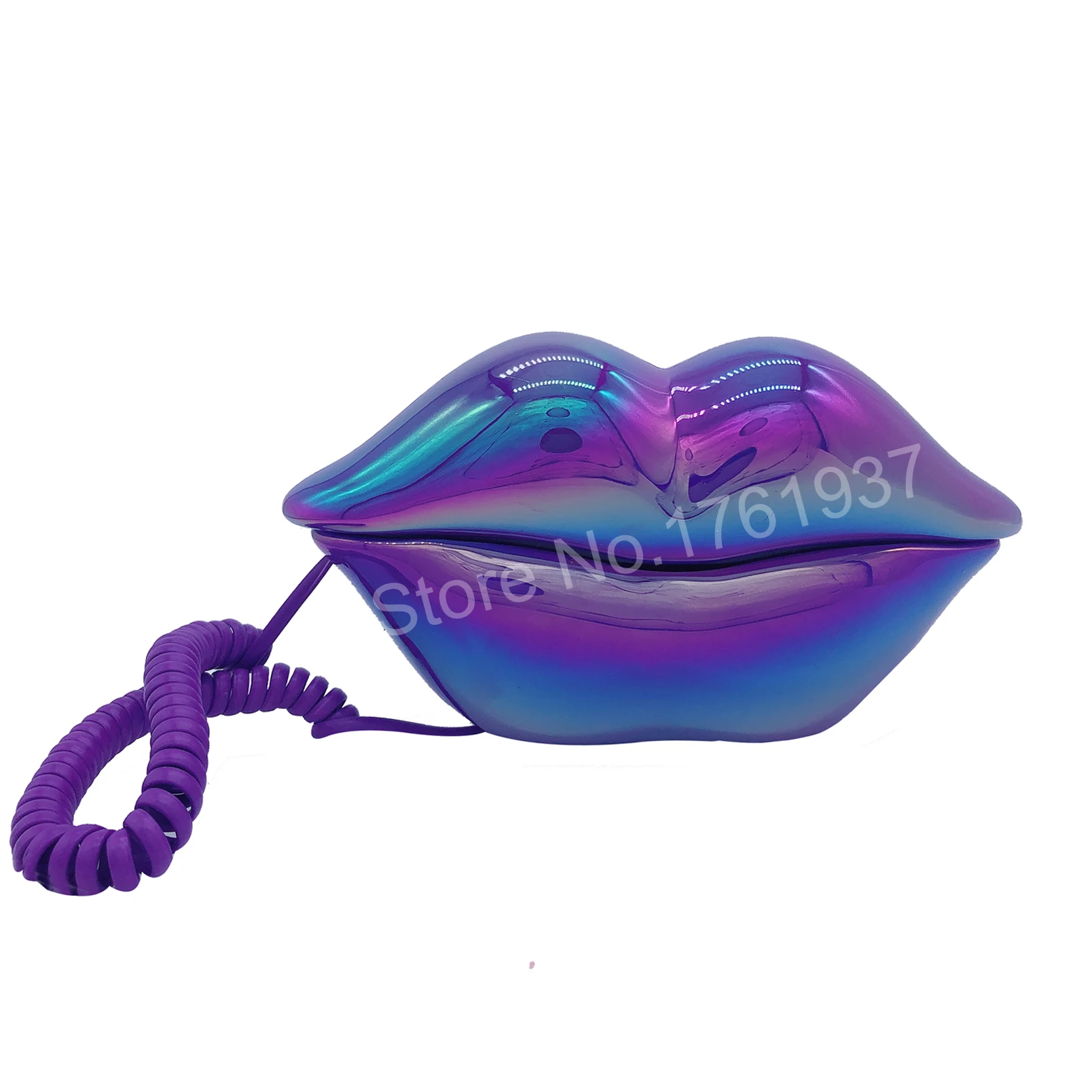 

Shiny Lips Telephone, Novetly Corded Landline Phone for Home office hotel decor, Basic Desk Phones for Photography