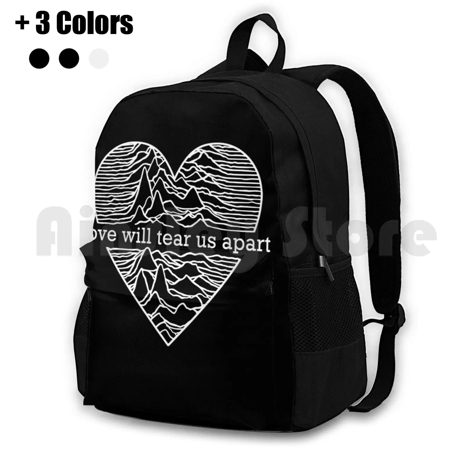 

Love Will Tear Us Apart By Joy Division Outdoor Hiking Backpack Waterproof Camping Travel Unknown Pleasures Love Will Tear Us