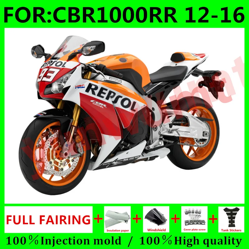 

Motorcycle Fairings Kit Fit for Honda CBR1000RR 2012 2013 2014 2015 2016 CBR1000 12 13 14 15 16 Bodywork fairing white repsol