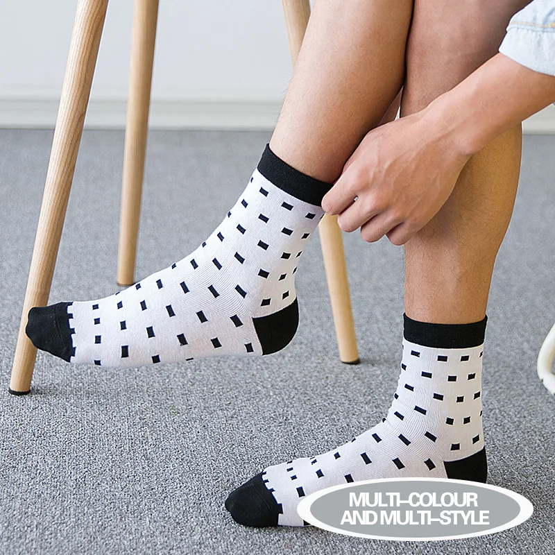 Популярные Модные Классические хлопчатобумажные забавные носки мужские Harajuku