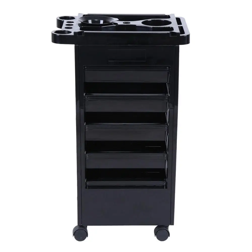 

Professional 5 Salon Hairdresser Barber Beauty Storage Trolley Hair Drawers Colouring Spa Cart Colouring Styling Tools