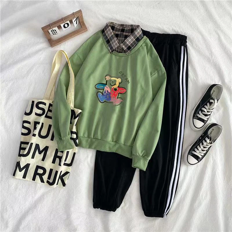 

2021New Casual Tracksuit Women Two Piece Set Suit Female Hoodies and Pants Outfits Women's Autumn Winter Sweatshirts Tops