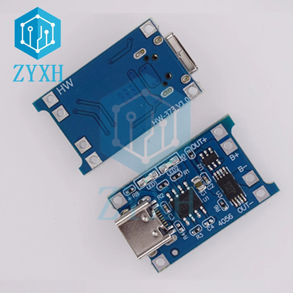 5 PCS Type C Mini Micro USB TP4056 5V 1A Charger Board Lithium 18650 Li-ion Battery Protection Charging Module Dual Functions |