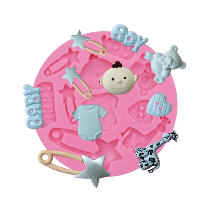 

Baby Shower Декор 3D силиконовые формы булавки для малышей "сделай сам" для мыла Fondant (сахарная) шоколад формы для поделок из сахара Кухня украшение...