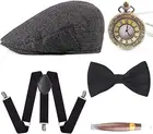 Прямая поставка, мужские аксессуары в стиле 1920-х годов, твидовый комплект Gatsby, кепка газетчика