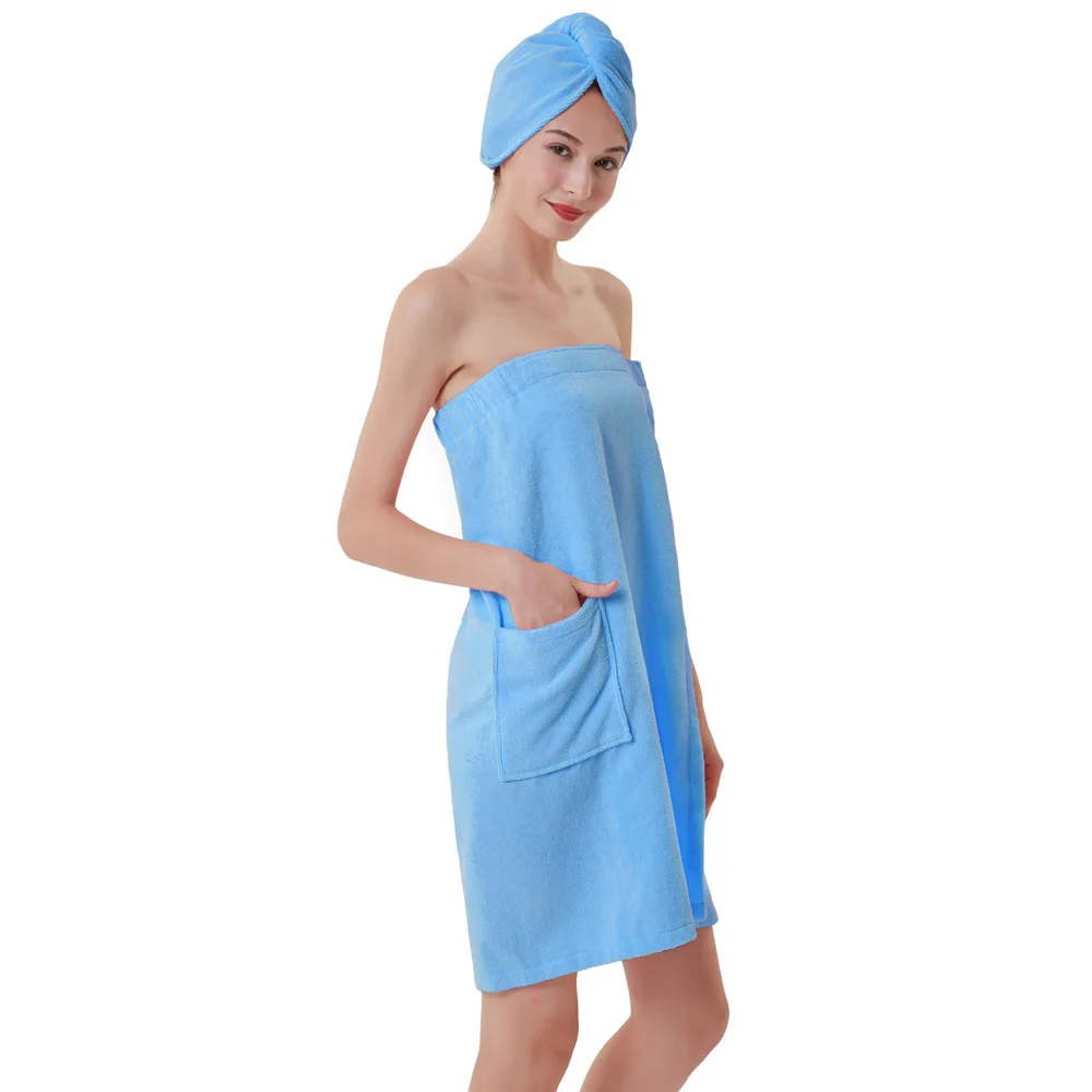 Высокое качество Zexxxy Женская банная накидка и шапочка для душа высокая
