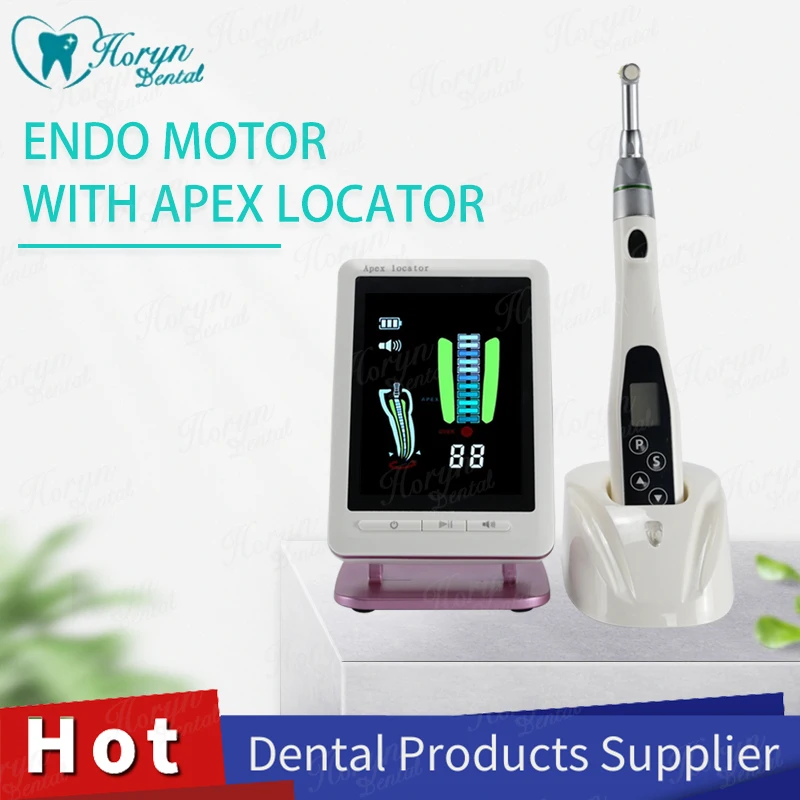 Dental Endomotor with Apex Locator / MINI Apex Locator / Wireless Endodontic Treatment LED with 16:1 Contra Angle EndoMotor