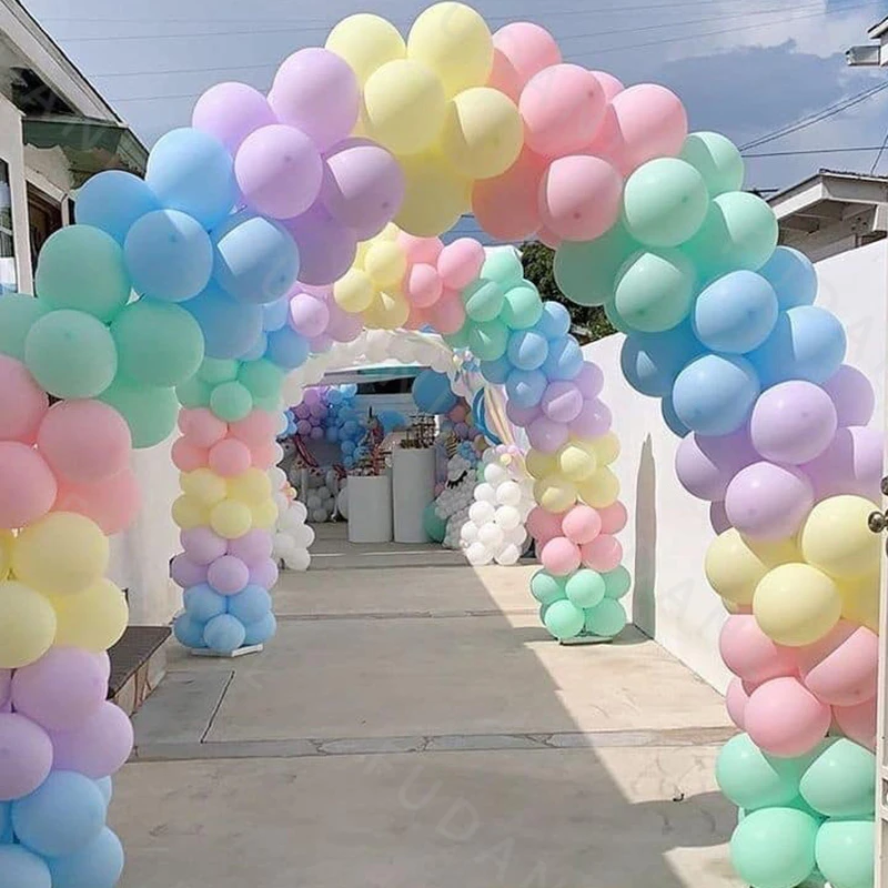 

122pcs Macaron Rainbow Decoration Garland Arch Kit Balloon set Candy Balloons Latex Round Wedding Birthday Bridal Kids Toy