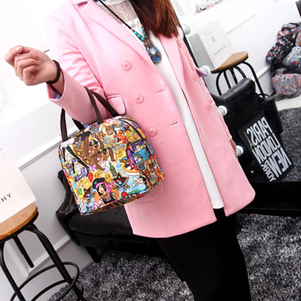 1 шт. сумка для ланча многоразовая тоут обеда Сумка водонепроницаемая Холщовая