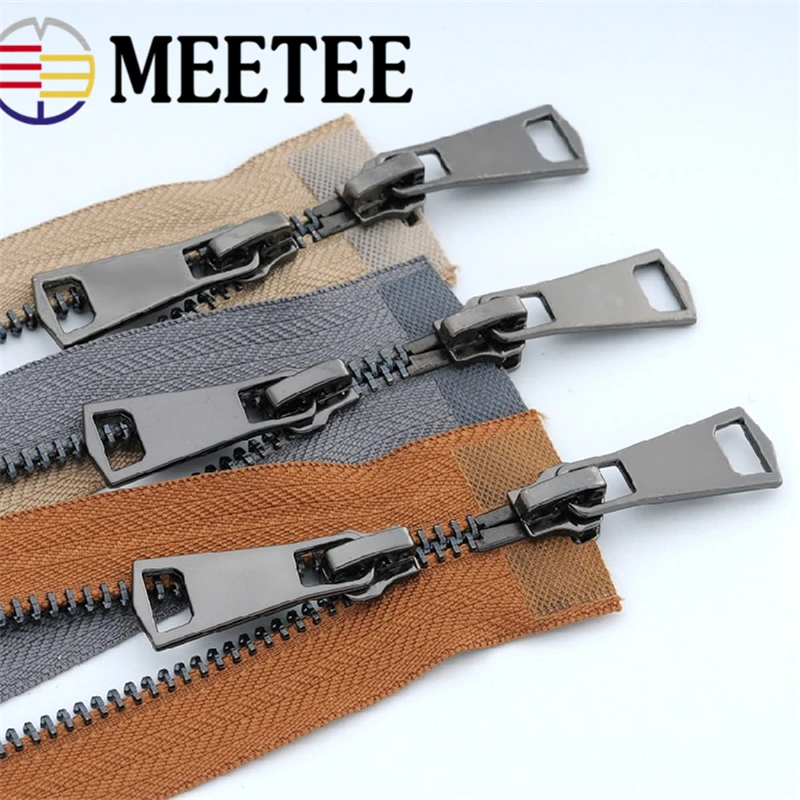 Черные Металлические молнии с двойным ползунком 1/2/4 шт. 5 # экологически чистые