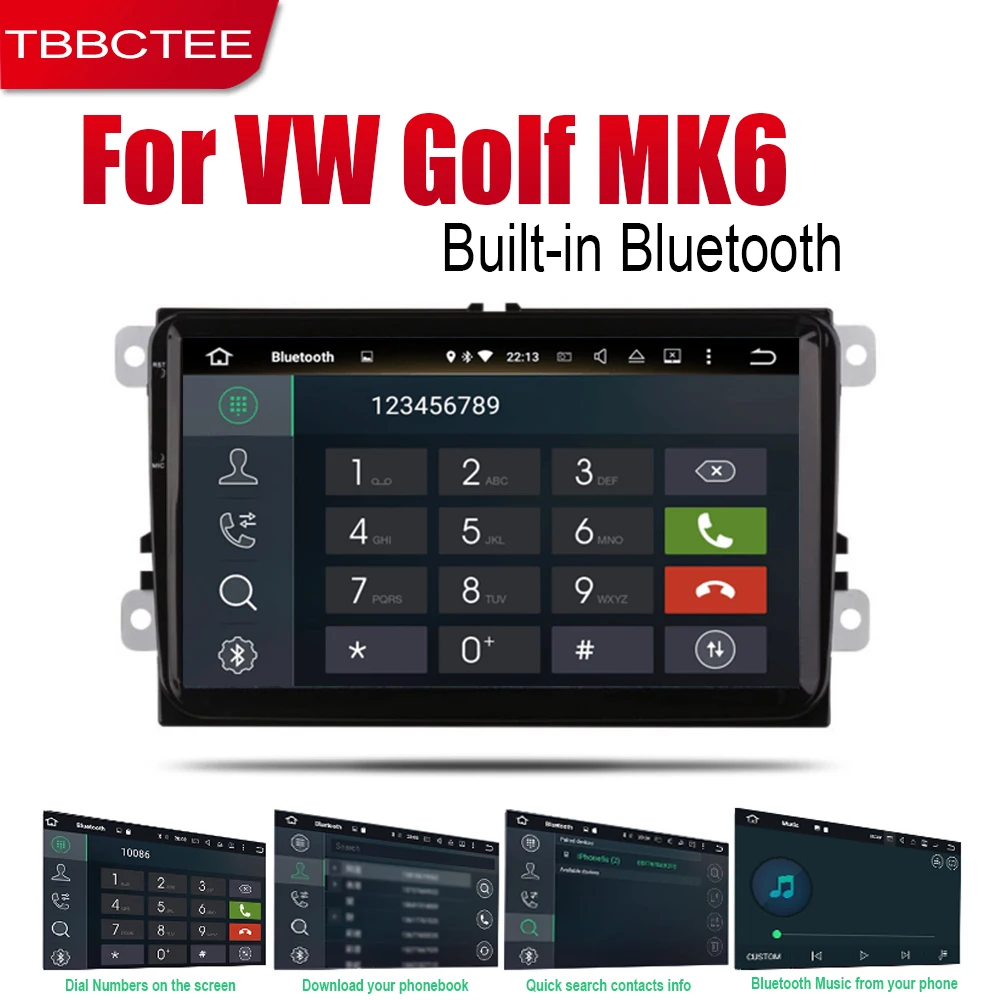 Android автомобильный GPS Navi для Volkswagen VW Golf MK6 2008 2009 2010 2011 2012 2013 2014 плеер навигация
