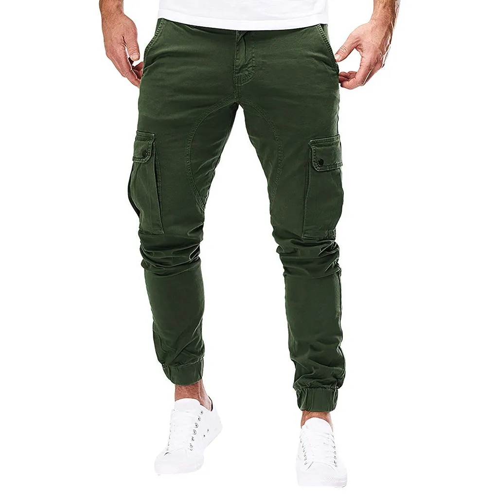 Feitong Джоггеры для мужчин treetwear комбинезоны с карманами повседневные однотонные спортивные рабочие брюки спортивные мужские худи