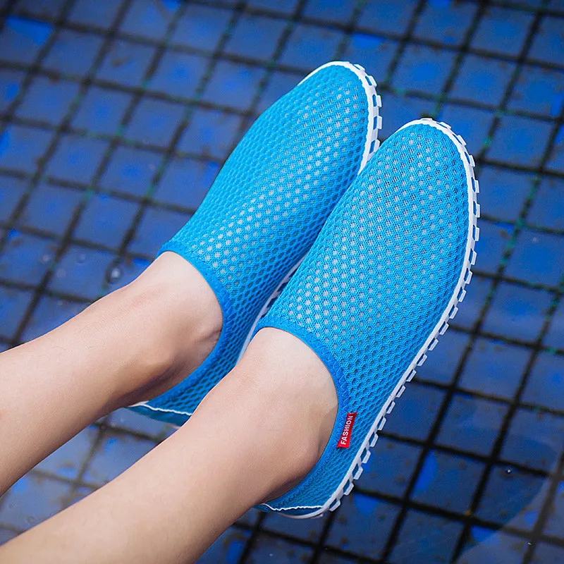 Мужские летние уличные кроссовки дышащие сетчатые Повседневные слипоны на