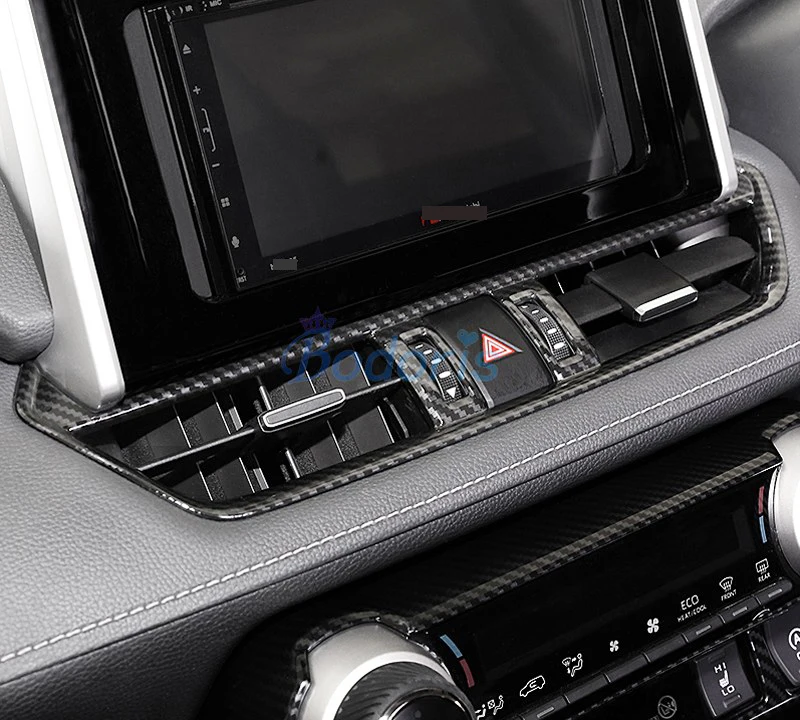 Для Toyota RAV4 XA50 2019 углеродное волокно цветной интерьер Центральная панель
