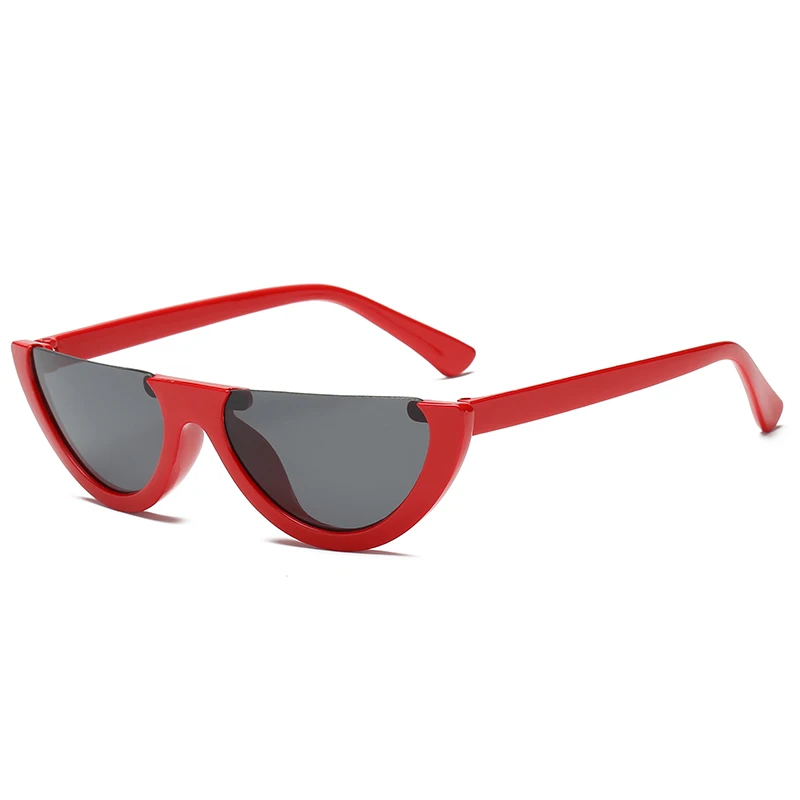 

Уникальные женские солнцезащитные очки кошачий глаз в полуоправе, брендовые дизайнерские модные женские солнцезащитные очки с розовыми от...