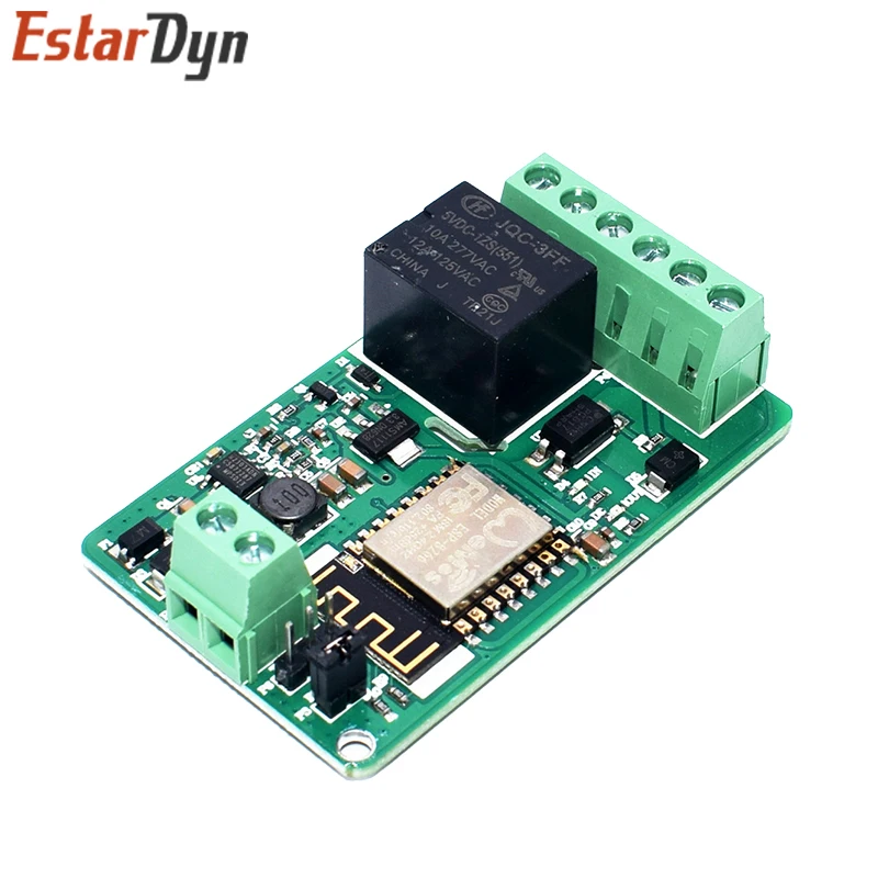 Зеленый ESP8266 10 А 220 В сетевое реле WIFI модуль вход DC 7V ~ 30V модули|Интегральные схемы|
