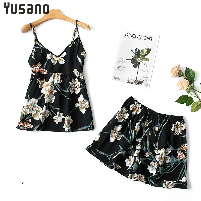 Пижамный комплект Женский атласный с V образным вырезом и кружевом|Комплекты