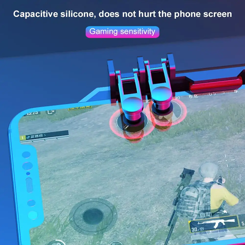 Мобильный игровой контроллер с шестью пальцами тихий портативный геймпад