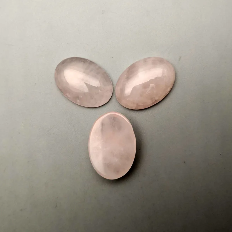 Модные 5 шт./лот розы кварц натуральный камень Кабошон очаровательные 25x18 мм
