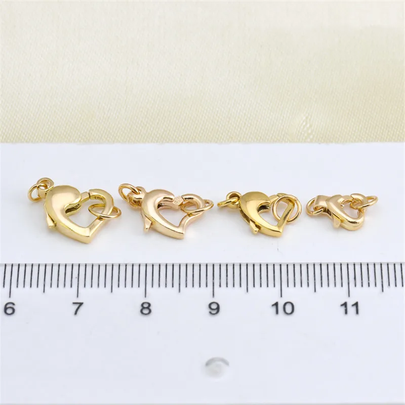 

8-12mm Solid 18K Yellow Gold Insert Buckle Clasp Hooks End Connectors For Jewelry Making Findings Necklace Bracelet DIY