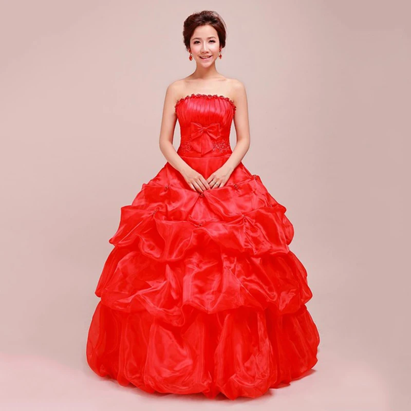 Свадебное платье без бретелек Mrs Win бальное с цветочным принтом элегантный наряд