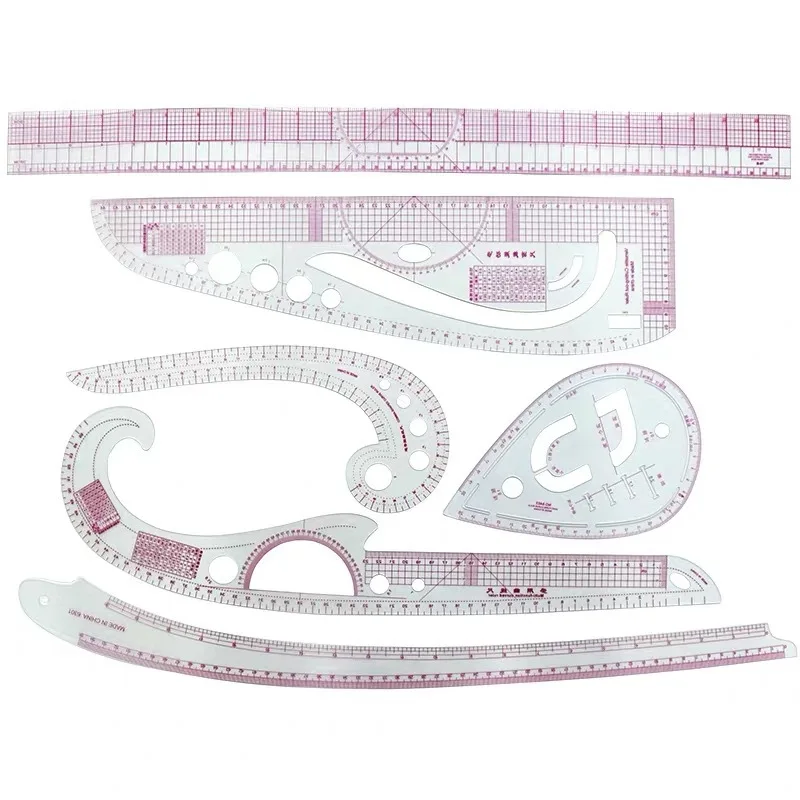 Universal Sewing French Curve Ruler Measure Dressmaking Tailor Drawing Template Craft Tool Set Sewing Machine Accessories