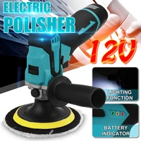 12v portable cordless electric car polisher machine car polishing cleaner adjustable led lighting rechargeable lithium battery