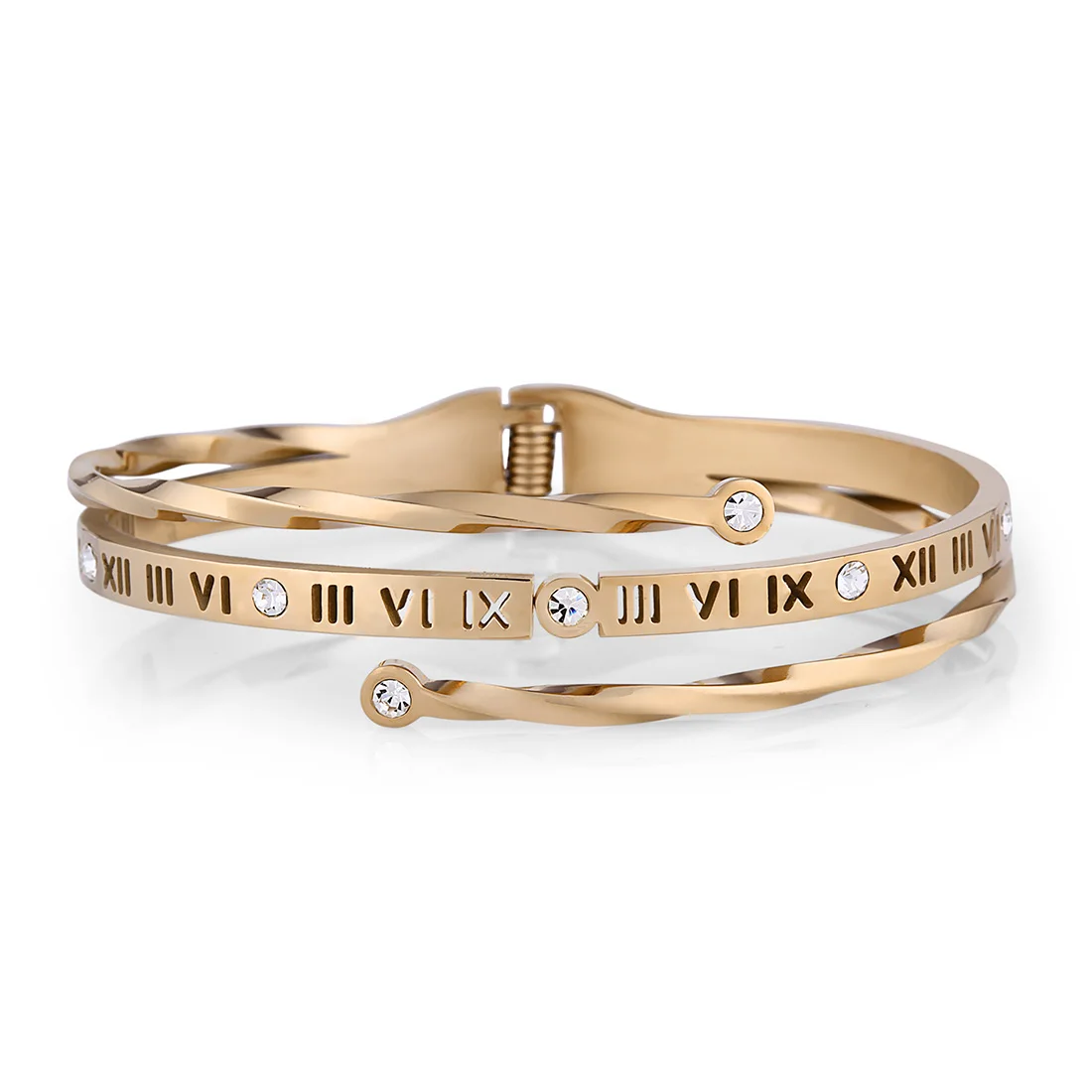 

Wesse JWEL1028 Womens Bracelet Bangles Fashion Jewelry Steel Gold Color Birthday Gift for Womens
