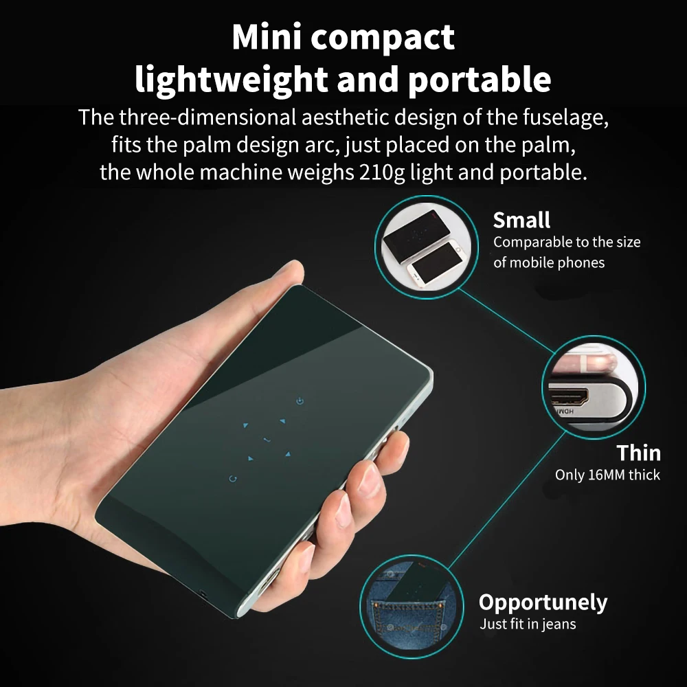 LEJIADA портативный DLP100WM HD Android система быстрой электронной коррекции компьютера